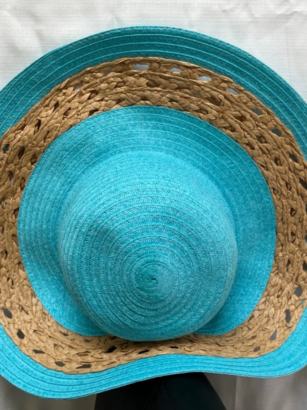 Panama Jack Sun Hat Blue & Straw